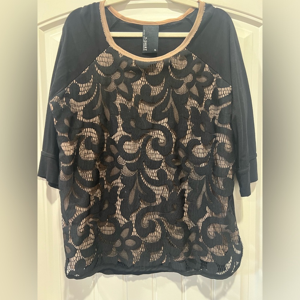 Anthropologie Dolan Black Lace Blouse